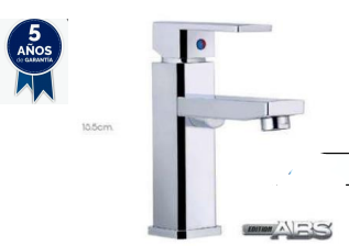Mezclador Monocomando Cuadrado de baño de latón y ABS  Cromado FERMETAL
