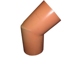 Codo Desague 160mm X 45 Naranja S/P Santo Domingo (6 x 45)
