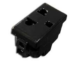 dado tomacorriente simple con linea tierra opalux BM106.BLK BLANCO