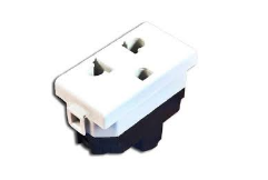 dado tomacorriente simple con linea tierra opalux BM106 BLANCO