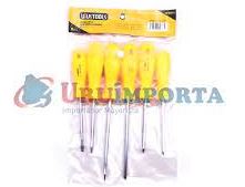 Juego desarmadores Amarillo manual 6pcs uyustools