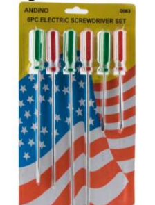 Juego Desarmadores 6pcs Colores ANDINO