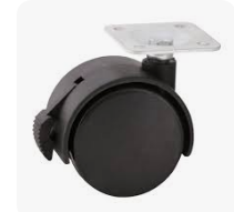 Garrucha Llanta para silla de escritorio CON PLACA Y FRENO 50MM(2")TIPO YOYO