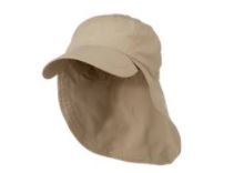 gorro tapa sol color beige y azul marino nacional (cortaviento)
