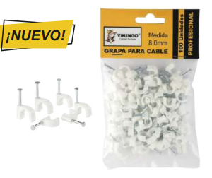 Grapa para cable 9mm, 8mm