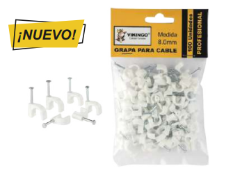 Grapa para cable 9mm, 8mm