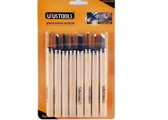 Gubia para tallar madera 8 pcs uyustools