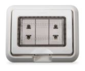 Hidrobox Tomacorriente doble Bticino Economico (exteriores, resistente al agua)