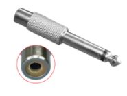 adaptador jack rca a plug mono 1/4" metal masterx2500