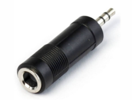 adaptador audio jack mono GRANDE a Plug Stereo Chico Hexagonal p-268 punta