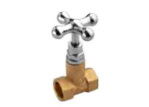 Llave de ducha cromada 1/2 BRONCE manija de cruz ITALGRIF