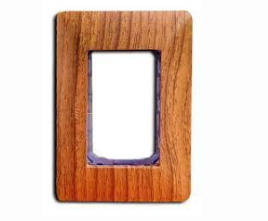 placa triple con soporte opalux MADERA BM203.WOD (para interruptor o tomacorriente)