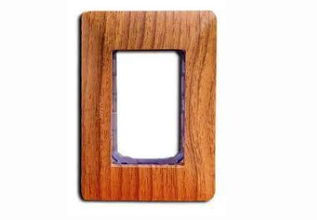 placa triple con soporte opalux MADERA BM203.WOD (para interruptor o tomacorriente)