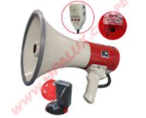 Megafono de 50W “Fox Audio” microfono, grabacion, sirena, bateria recargable