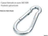 Mosqueton De Acero 1/2" para arnes(Maxtool) Gancho bombero