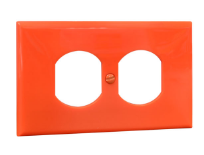 Placa de tomacorriente de Dos Huecos Naranja ABATRON