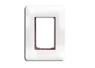 placa triple con soporte BLANCO BM203 OPALUX (para interruptor o tomacorriente)
