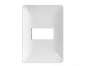 placa simple con soporte opalux BLANCO BM201  (para interruptor o tomacorriente)