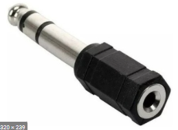 adaptador audio stereo plug Miyako 6.3mm a 3.5mm MA-76