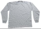 polo de algodon 30/1 manga larga color plomo, talla L