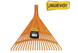 Escoba plastica flexible, rastrillo plastico jardin 22 dientes, TRUPER