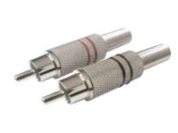 Plug Rca Metal Plateado R/N Aereo C/Cola