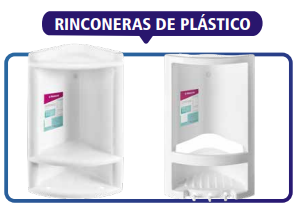 Rinconera atlas de plastico de 2 niveles ATLAS 38.5 x 23.5 x 18 cm