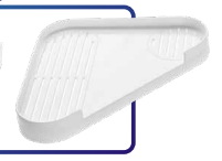 Rinconera estante de plastico para baño 21.5 x 21.5 ATLAS