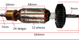 MOTOR Rotor Para Amoladora Bosch 4 1/2 IND-113