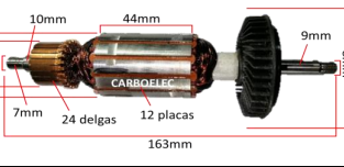 MOTOR Rotor Para Amoladora Bosch 4 1/2 IND-113