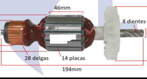 MOTOR Rotor Para Tronzadora O Cortadora De Metal Bosch 1b17 Gco2000 1900w motor IND-110