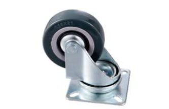 Garrucha Rueda Industrial GRIS 4" CON PLATAFORMA unidad