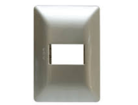 placa simple con soporte opalux SILVER BM201.SLV (para interruptor o tomacorriente)