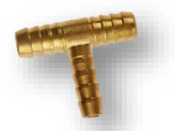 C-833 TEE MANGUERA 1/4 BRONCE