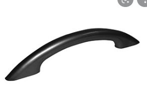 Tirador Jalador Manija Mueble Curvo Negro/Marron PLASTICO